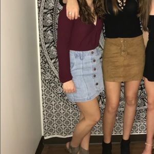 🔑Forever 21 Button up Jean skirt (light blue)